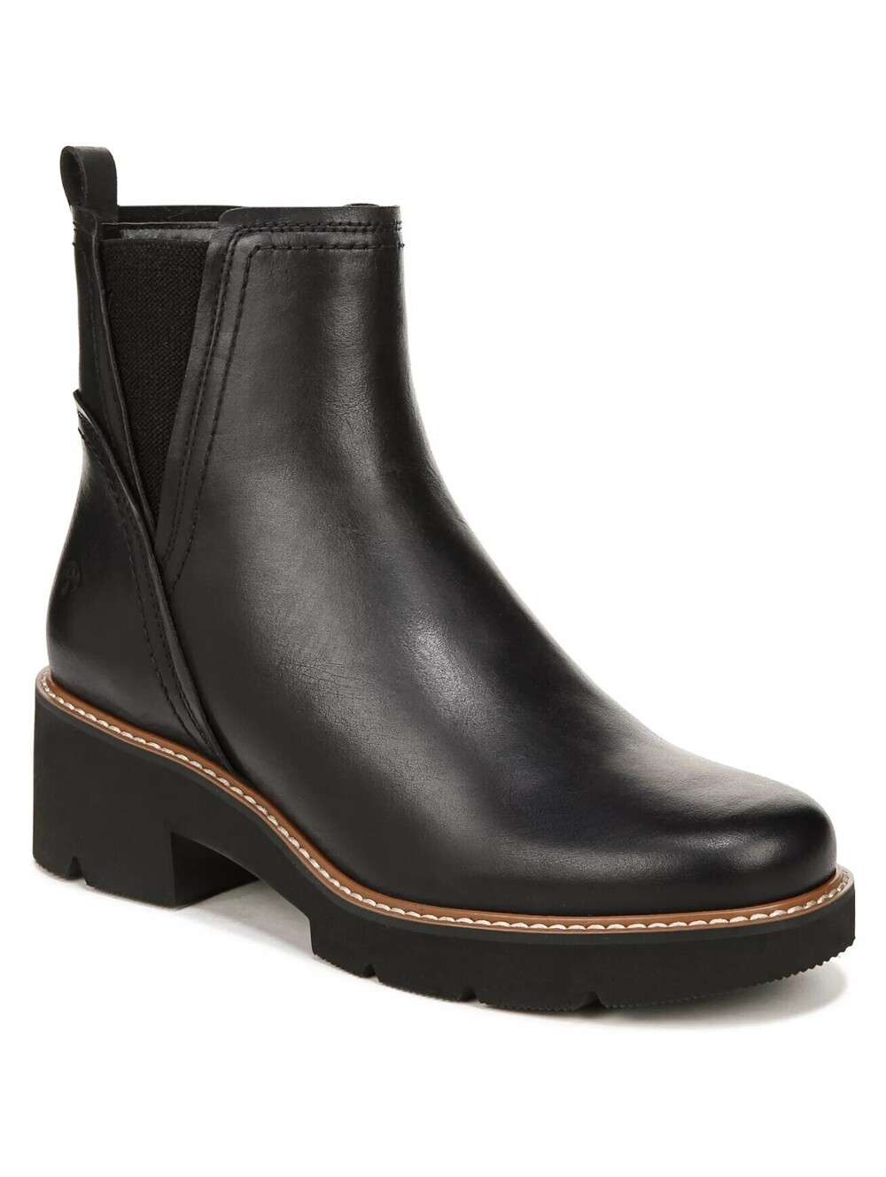 185$ Naturalizer Darry-Bootie Lug Sole Chelsea Booties Women's Size 7 US Black